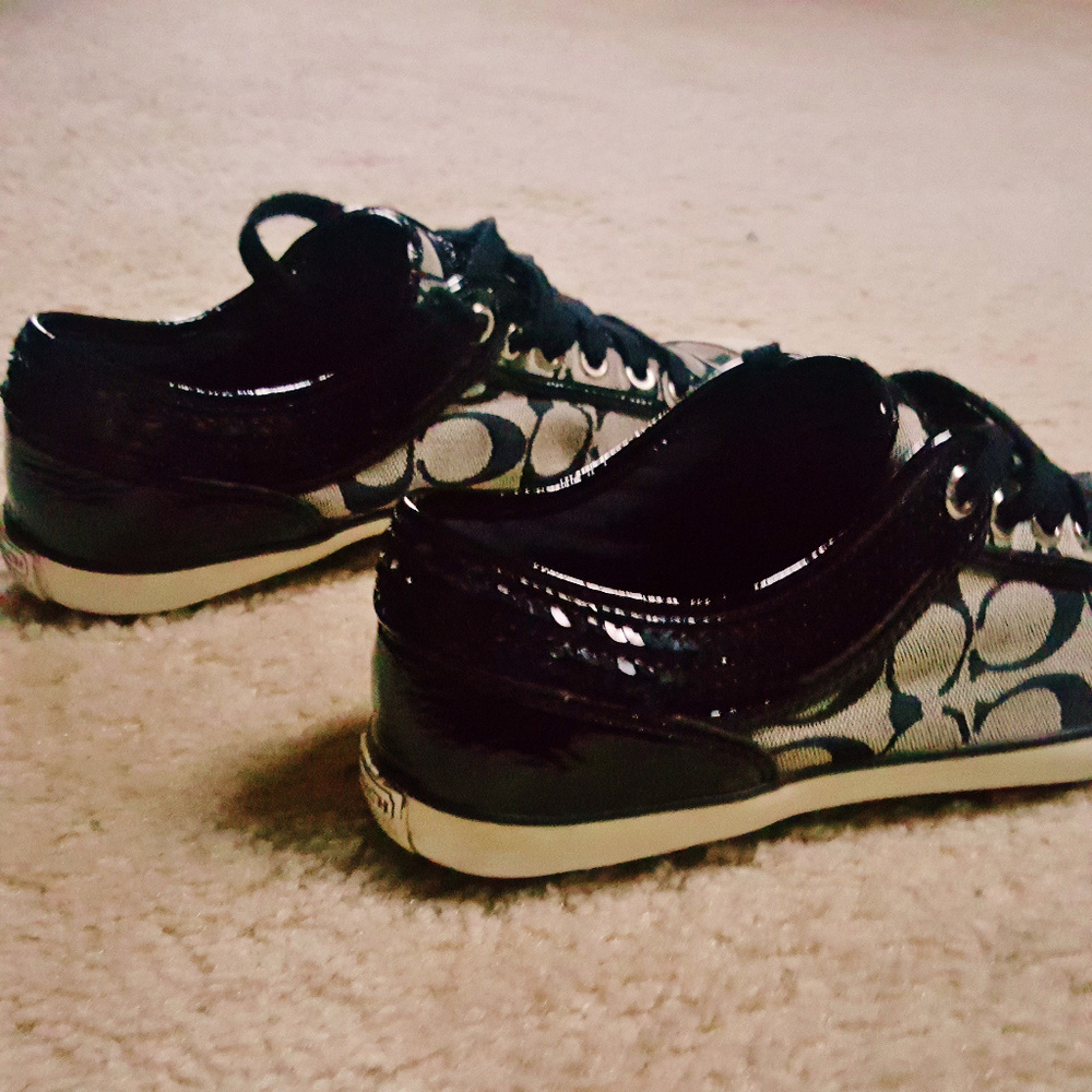 Coach Signature C With Black Sequin Trim - image 7